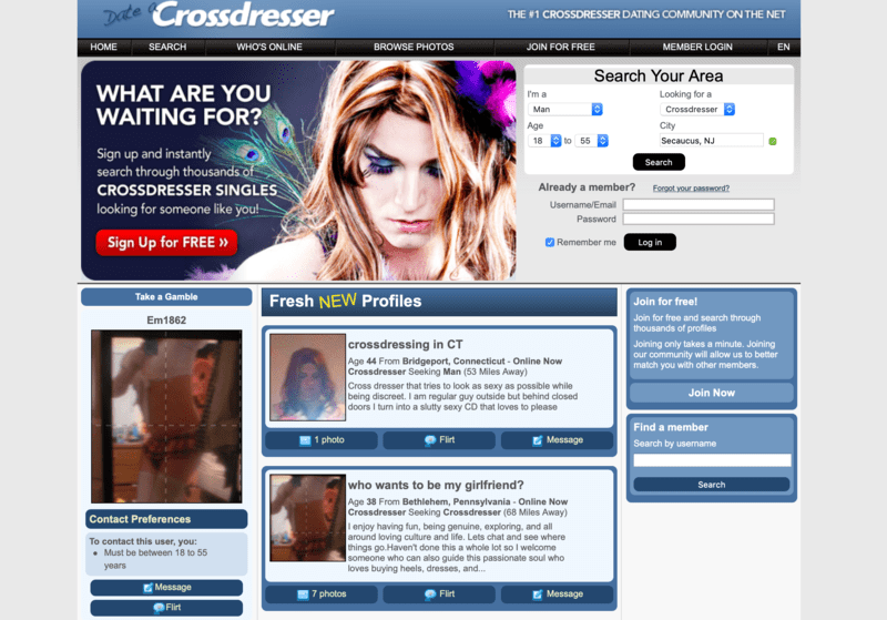 Dateacrossdresser dating site
